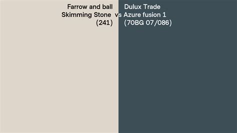 Farrow And Ball Skimming Stone 241 Vs Dulux Trade Azure Fusion 1
