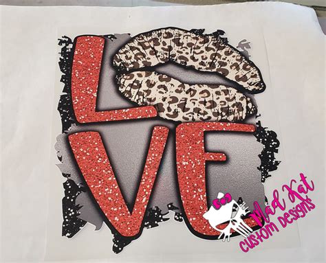 Leopard Lip Love Htv Transfer Mad Kat Custom Designs Llc