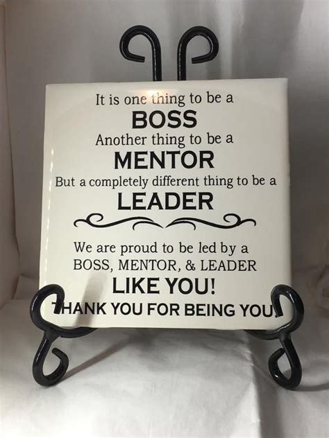 PERFECT BOSSES DAY GIFT Or BOSS THANK YOU Or CHRISTMAS GIFT Thin X Plaque With Quote We Can