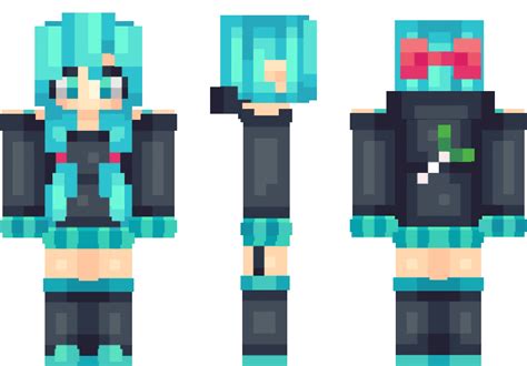Hatsune Miku Minecraft Skin Minecraft Girl Skins Minecraft Skin