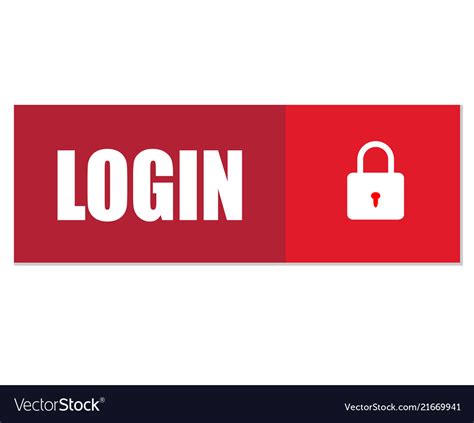 Login Button Login Icon On White Background Flat Vector Image