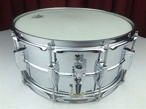 Vintage 1971 Ludwig 402 Supraphonic Snare Drum Blue And Olive 65x14
