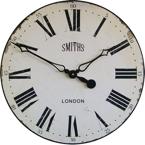 Smiths Wall Clock Antique Style Off White 50cm Smiths