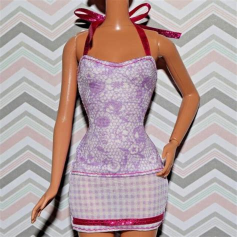 Barbie Doll Purple And Pink Halter Mini Dress Fashionistas Ebay