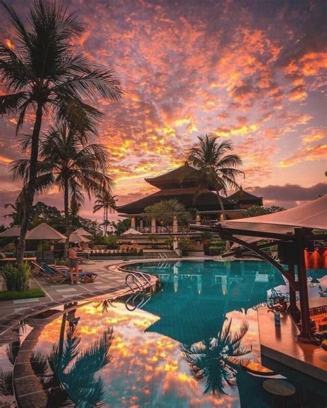 Amazing Sunset In Bali Kamandalu Ubud Resort Follow Travelingjet
