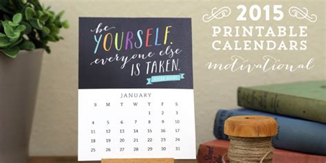 Free Printable Motivational Desk Calendar