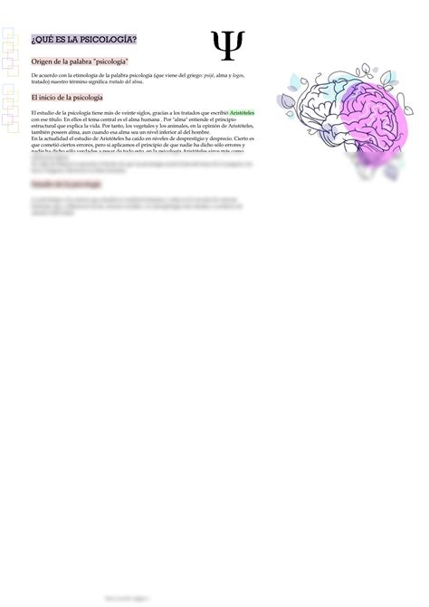 SOLUTION que es la psicología Studypool