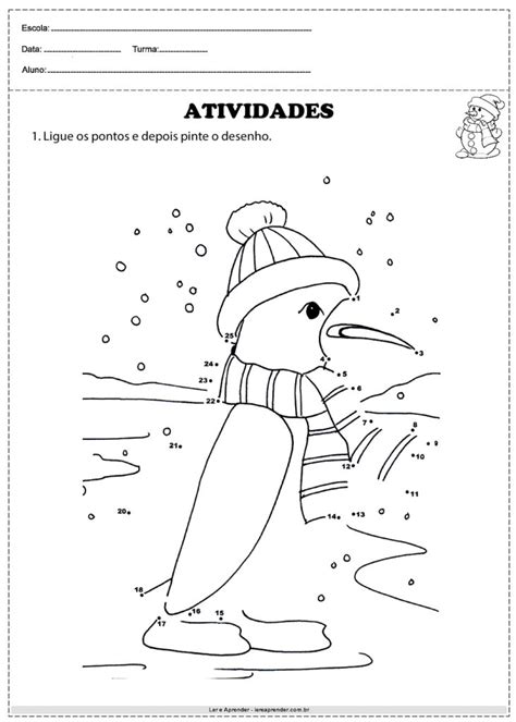 Atividades de inverno para imprimir - Educação Infantil - Atividades