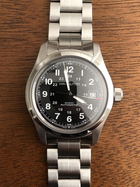 It was such a beautiful watch in person glad i just didnt order it first. WTS Hamilton Khaki Field Automatic 38mm w/ Black Dial ...