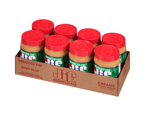 Jif 40 Ounce Reduced Fat Creamy Peanut Butter Smucker Away From Home