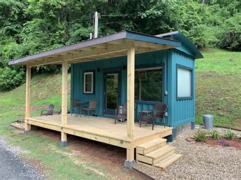 Ship Shak River Tiny House In Bryson City A 20 Ft Shipping Container