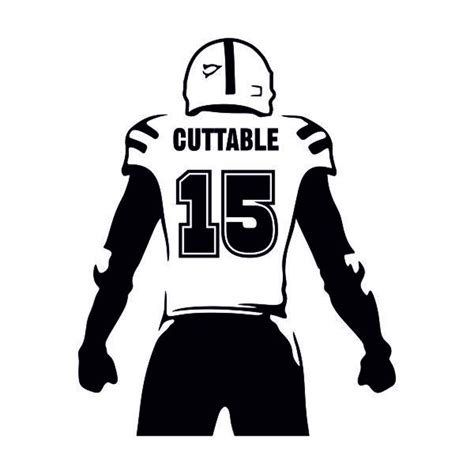 Football Player Cuttable Design Png Dxf Svg And Eps File For Etsy