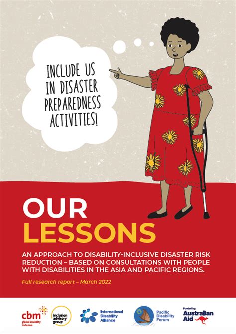 Our Lessons Disability Inclusive Disaster Risk Reduction Asia Pacific