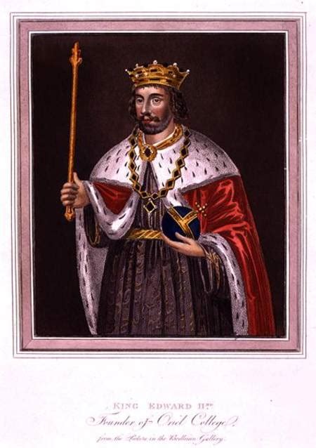 Portrait Of King Edward Ii 1284 1327 F English School Als