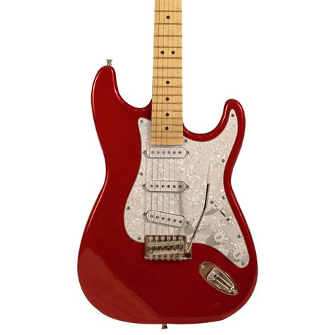 Sawtooth Candy Apple Red Electric Guitar Wpearl White Pickguard