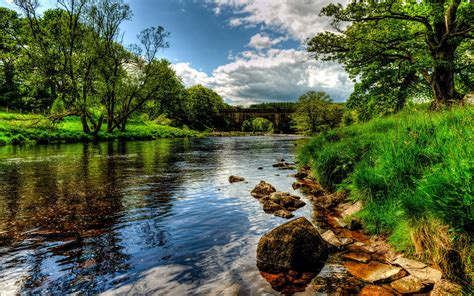 Spring Scenery Pictures Wallpaper Rivers England Scenery Bolton