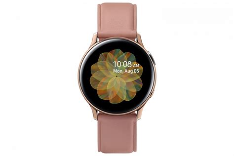 Samsung Galaxy Watch Active 2 40mm Stainless Steel Leather Strap Gold