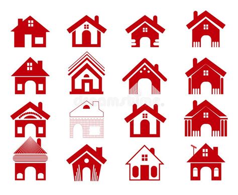 Houses Logo Icons Templates Vector Stock Vector Illustration Of