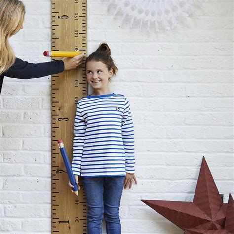 Personalised Wooden Ruler Height Chart Kids Rule By