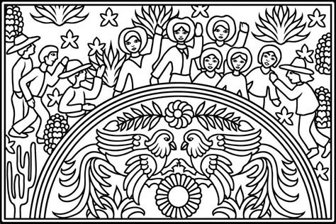 Pics Of Mexican Art Coloring Page Folk Art Coloring Coloring Home
