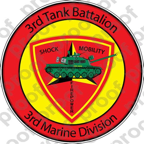 Sticker Usmc Unit 3rd Tank Battalion Oo Usmc Lisc 20187 Ebay