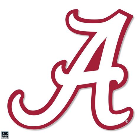 Bama Alabama 2 White Script A Durable Sticker Alumni Hall