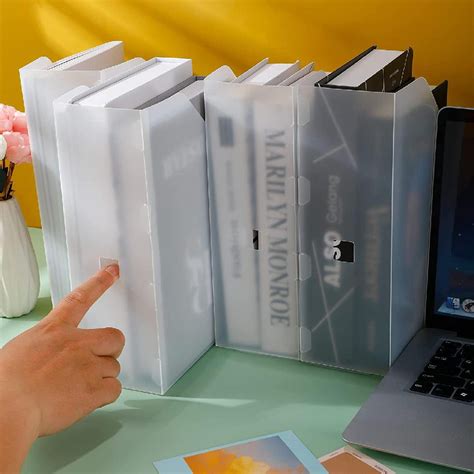 Latitude Run Plastic Magazine File Holder Plastic Foldable Clear Desk