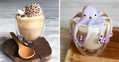 17 Year Old Creates 3d Latte Art And It’s Too Cute To Drink Bored Panda
