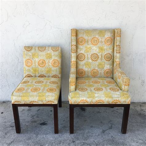 Upholstered dining chairs online market with greatest options of upholstered dining chairs. Upholstered Yellow & Orange Floral Dining Chairs - Set of ...
