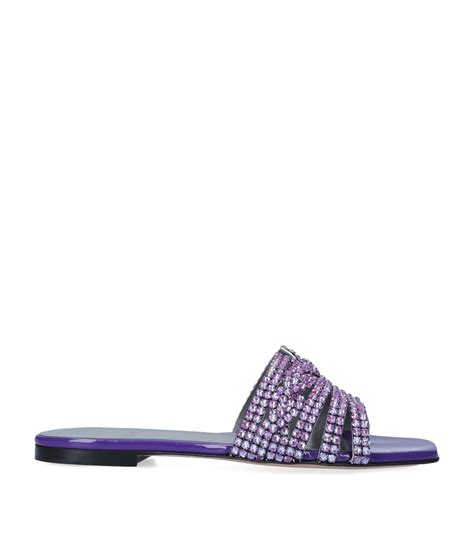 Gina Purple Embellished Lexi Sandals Harrods Uk