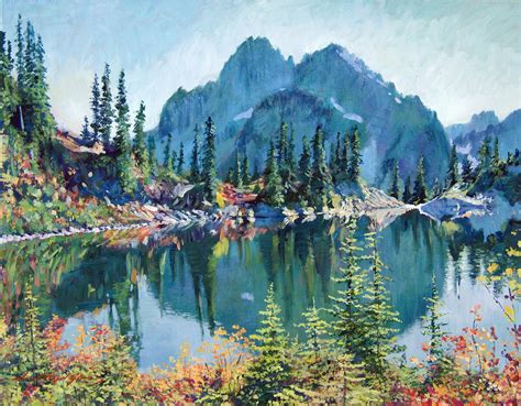 Reflections On Gem Lake Painting By David Lloyd Glover Fine Art America