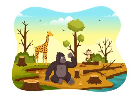 Premium Deforestation Illustration Pack From Nature Illustrations