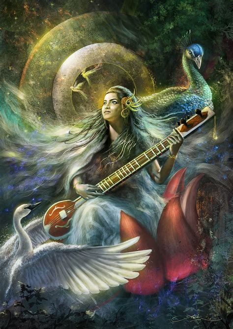 The Hindu Goddess Of Music Anik Biswas Artofit