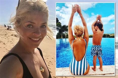 Holly Willoughby Flaunts Peachy Bum In Revealing Cut Out Swimsuit Before She Returns To Present