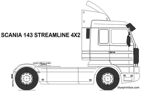 We have this nice scania r semi truck coloring page for you. scania 143 streamline 4x2 tractor unit - BlueprintBox.com ...
