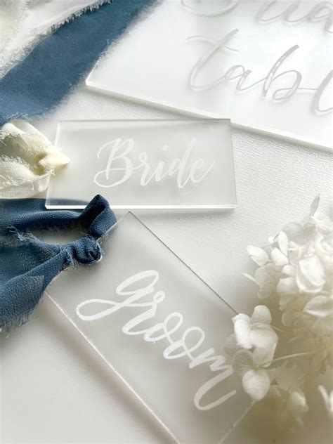 Acrylic Wedding Place Cards Clear Place Cards Clear Wedding Place Cards