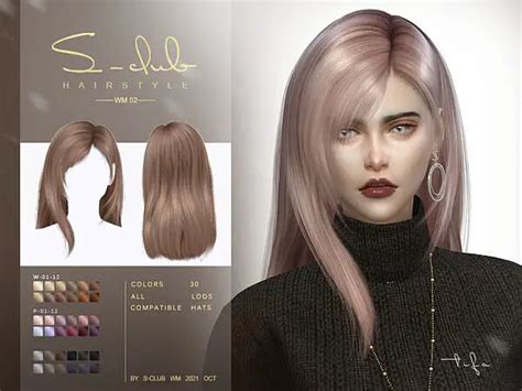 Tifa Straight Mi Long Hairstyle By Sclub The Sims Resource Sims 4