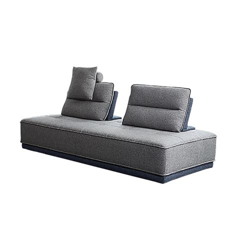 3 places + 2 places. Canapé 3 places modulable en tissu bicolore gris et bleu ...