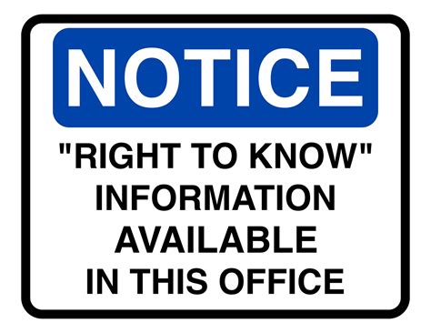 Download Right To Know Poster Employer Poster Royalty Free Stock