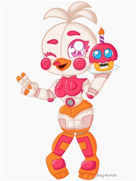Chibi Funtime Chica Sticker By Okay Lexmar Redbubble