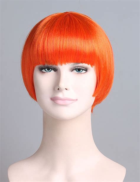 Charming Short Bob Orange Ptb 029 Bob Wigs Hair Cuts Charmed