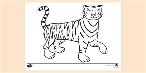 FREE Tigris Színező Nyomtatható Színezők Kifestők Twinkl