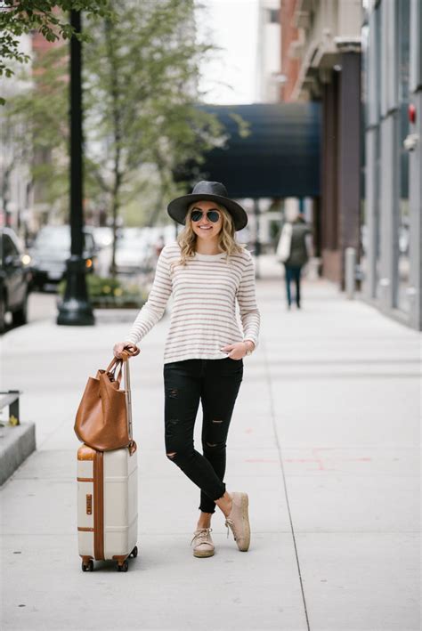 Cute Spring Travel Outfit Sneakers And Lace Up Sweater — Bows And Sequins