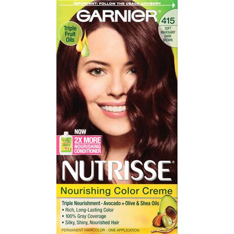 Garnier color naturals 1 black haircolor. Garnier 415 Soft Mahogany Dark Brown (Raspberry Truffle ...