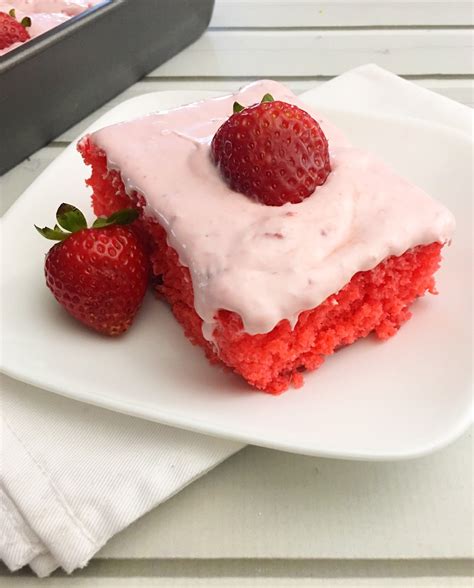 Strawberry Jello Cake With Strawberry Buttercream Frosting My