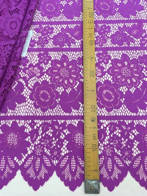 Purple Lace Fabric Guipure Lace Lace Fabric From