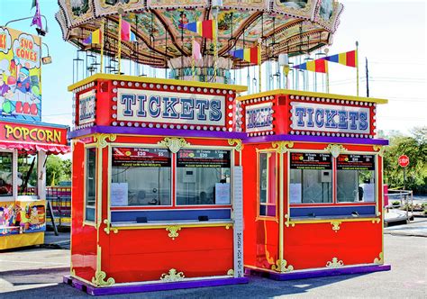 Red Carnival Ticket Booths Photograph By Eye Shutter To Think Pixels