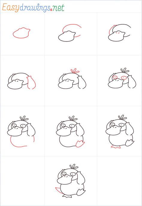 How To Draw Psyduck Step By Step 10 Easy Phase
