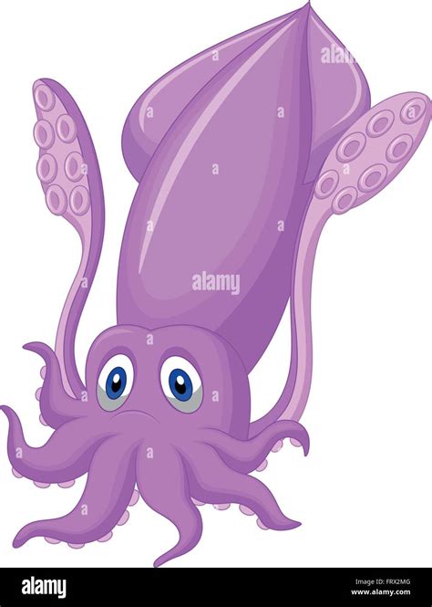 Cute Squid Cartoon Stock Vector Image And Art Alamy