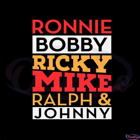 Ronnie Bobby Ricky Mike Ralph And Johnny New Edition Fans Svg